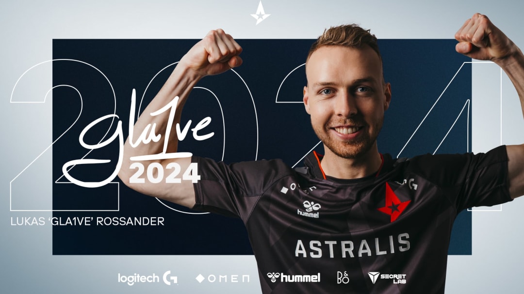 Lukas "gla1ve" Rossander has signed a three-year contract extension to remain the IGL of Astralis' CS:GO team until the summer of 2024. Lukas "gla1ve" Rossander has signed a three-year contract extension to remain the IGL of Astralis' CS:GO team until the summer of 2024.