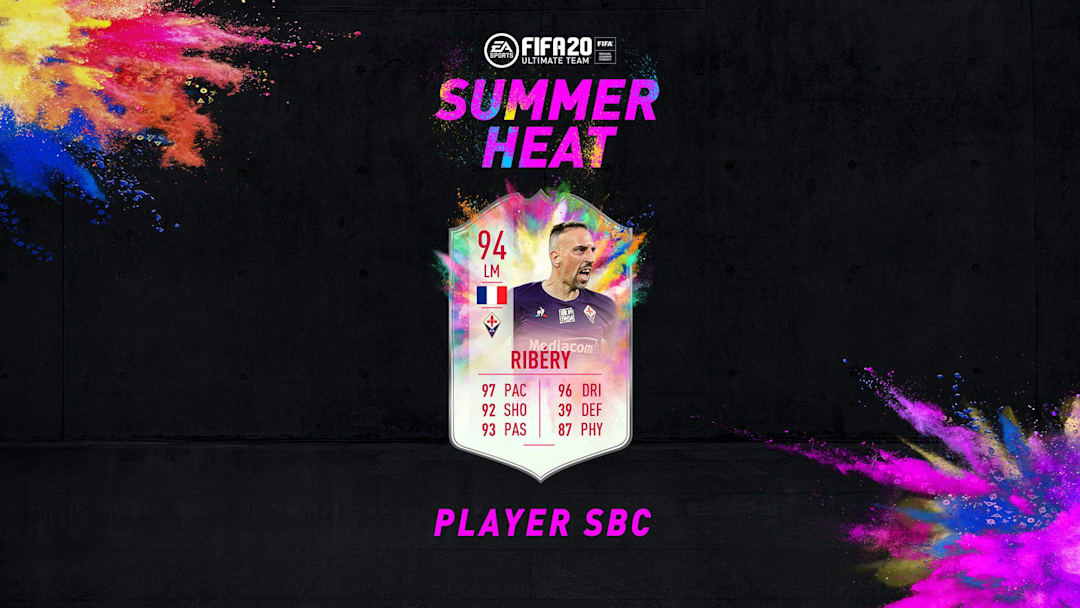 Franck Ribéry is FIFA 20's latest Summer Heat SBC addition. Franck Ribéry is FIFA 20's latest Summer Heat SBC addition.