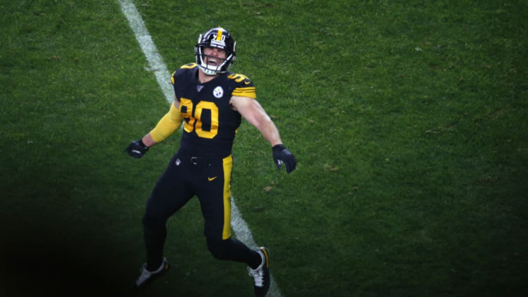 PITTSBURGH, PA - DECEMBER 15: T.J. Watt #90 of the Pittsburgh Steelers in action against the Buffalo Bills on December 15, 2019 at Heinz Field in Pittsburgh, Pennsylvania. (Photo by Justin K. Aller/Getty Images)