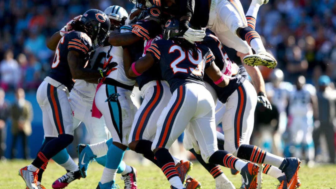 CHARLOTTE, NC - OCTOBER 05: The defense of the Chicago Bears at Bank of America Stadium on October 5, 2014 in Charlotte, North Carolina. (Photo by Streeter Lecka/Getty Images)