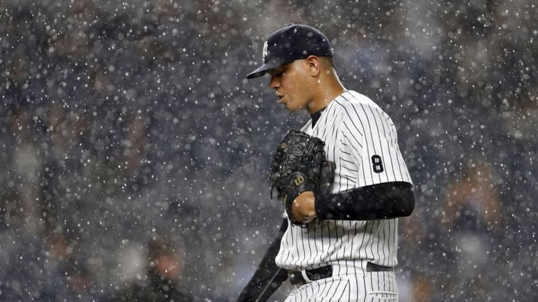 New York Yankees reliever Dellin Betances. Mandatory Credit: Adam Hunger-USA TODAY Sports