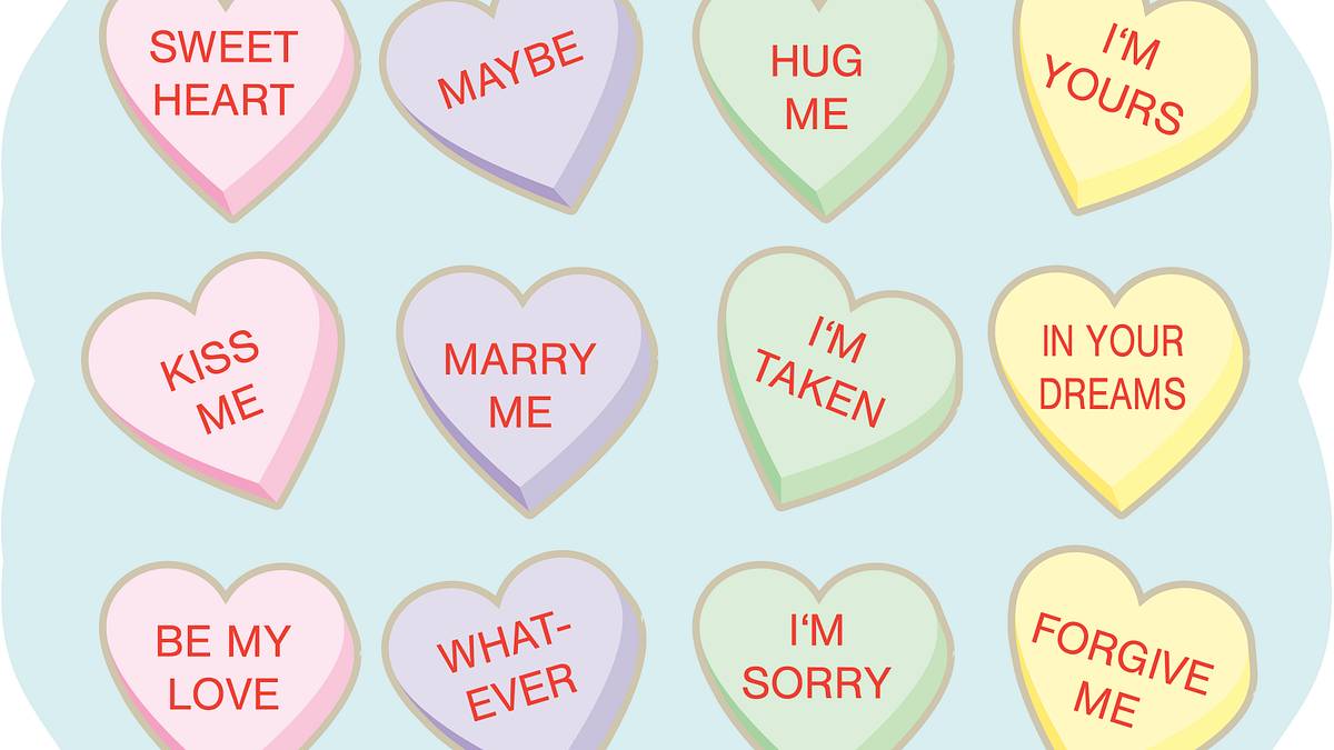 conversation heart candy clipart