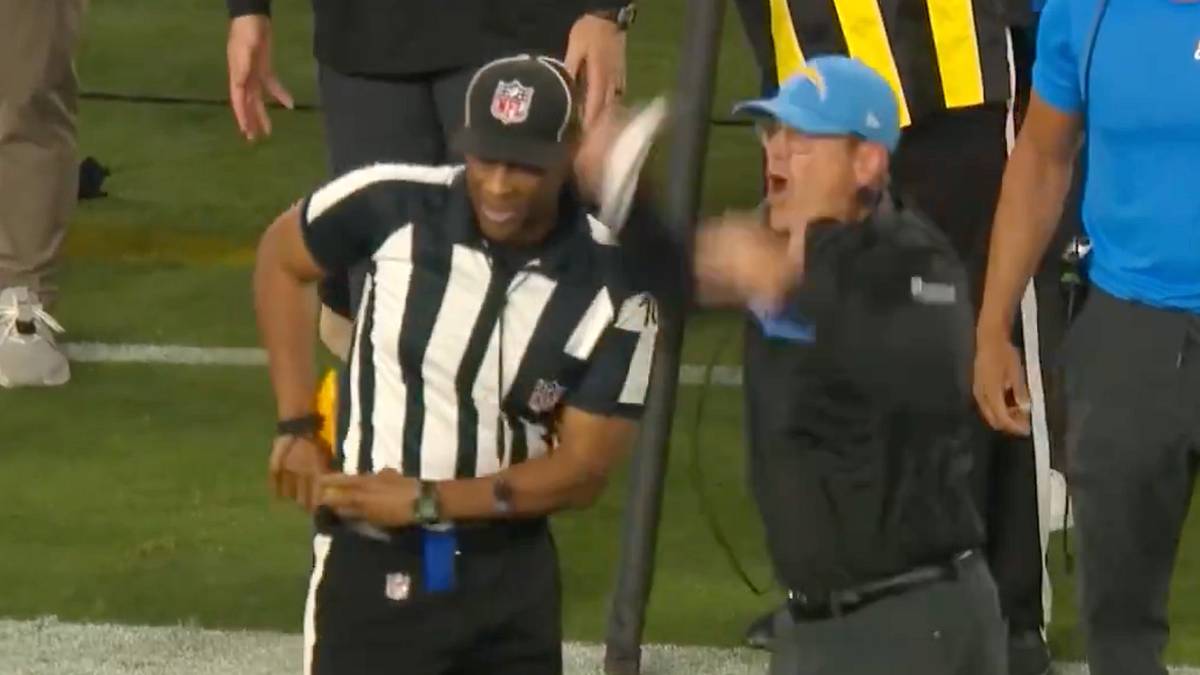 Jim Harbaugh Was Hopping Mad After the Chargers Didn't Get a Call Late in  Loss