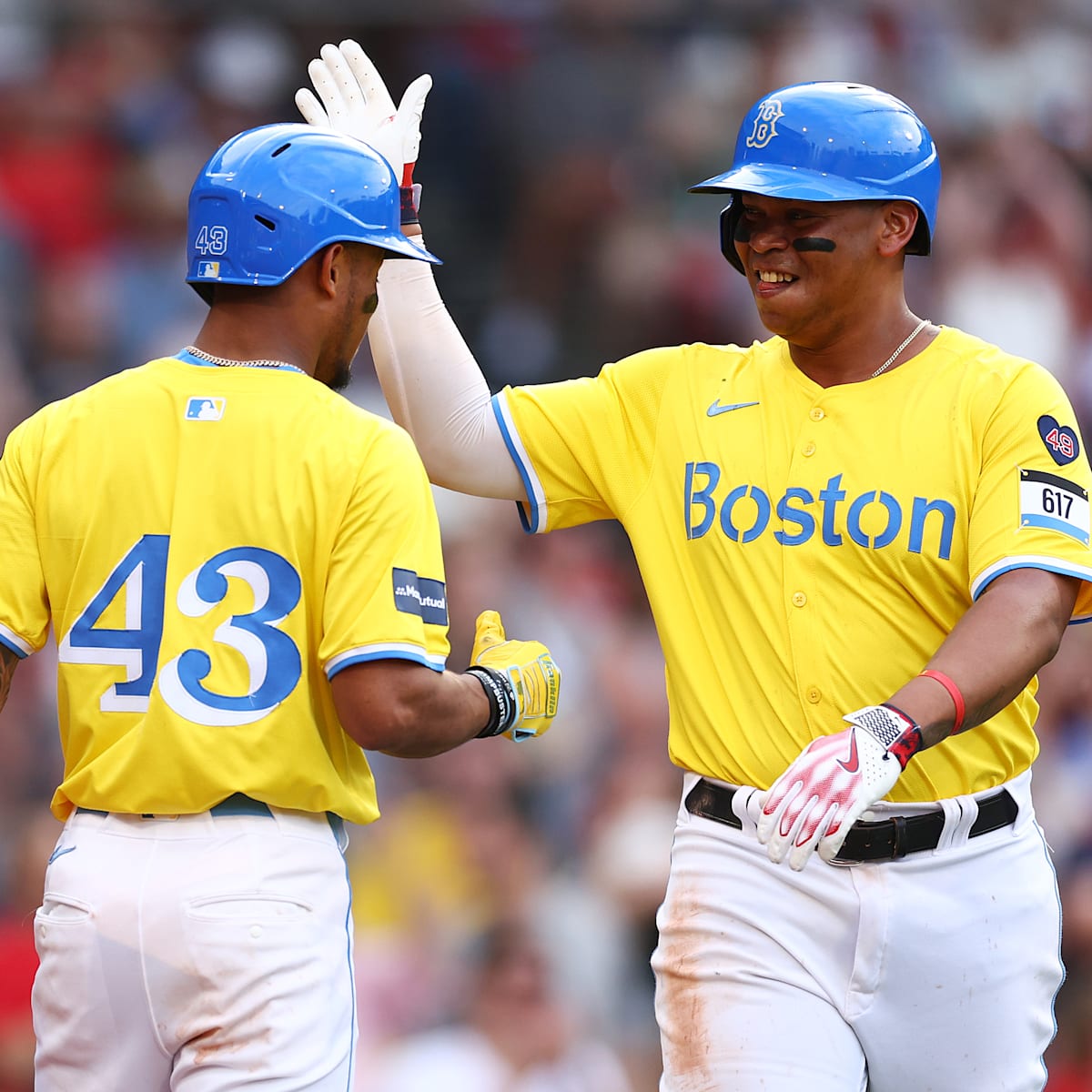 red sox new yellow uniforms