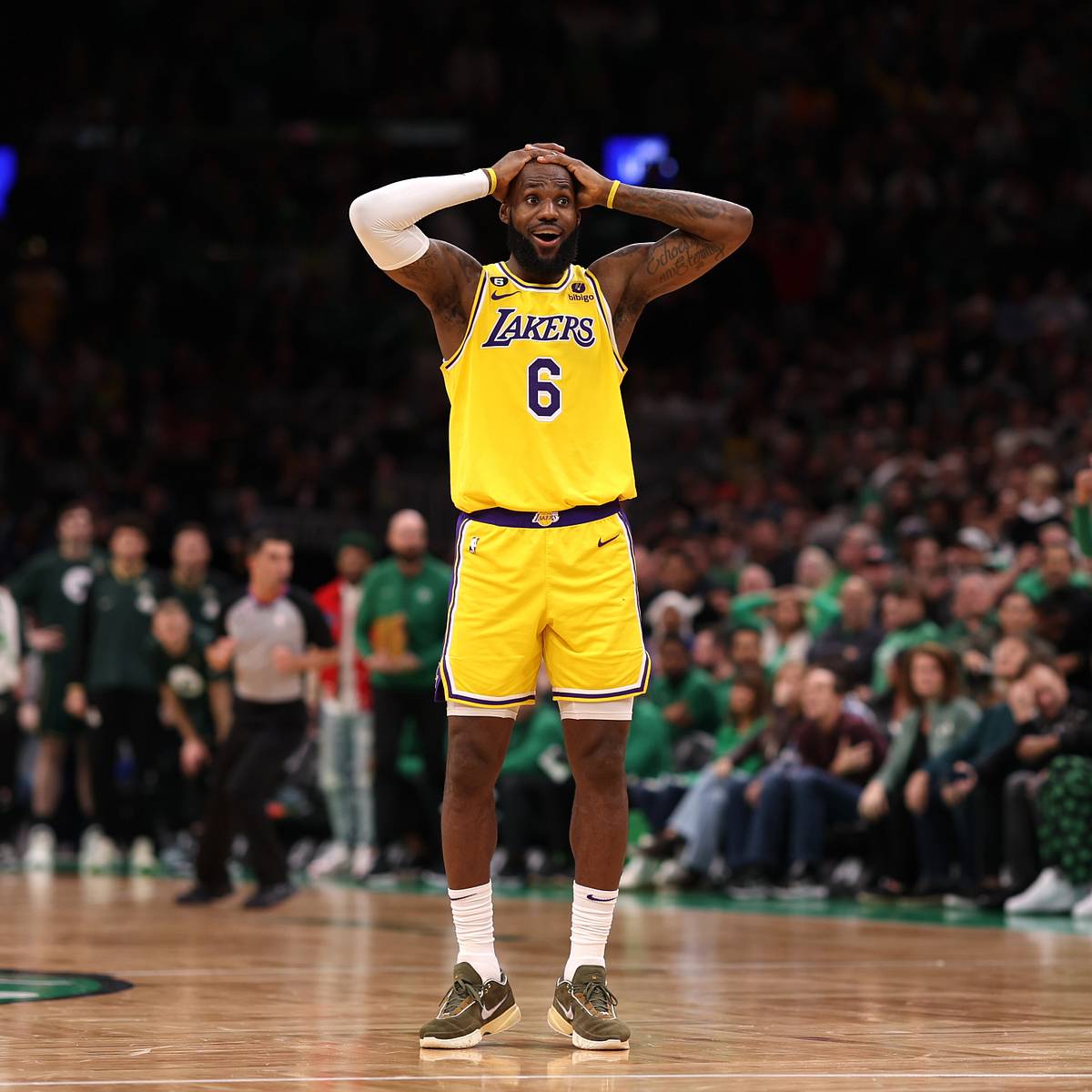 Image for NBA may have stolen Lakers star LeBron James's final night in Boston