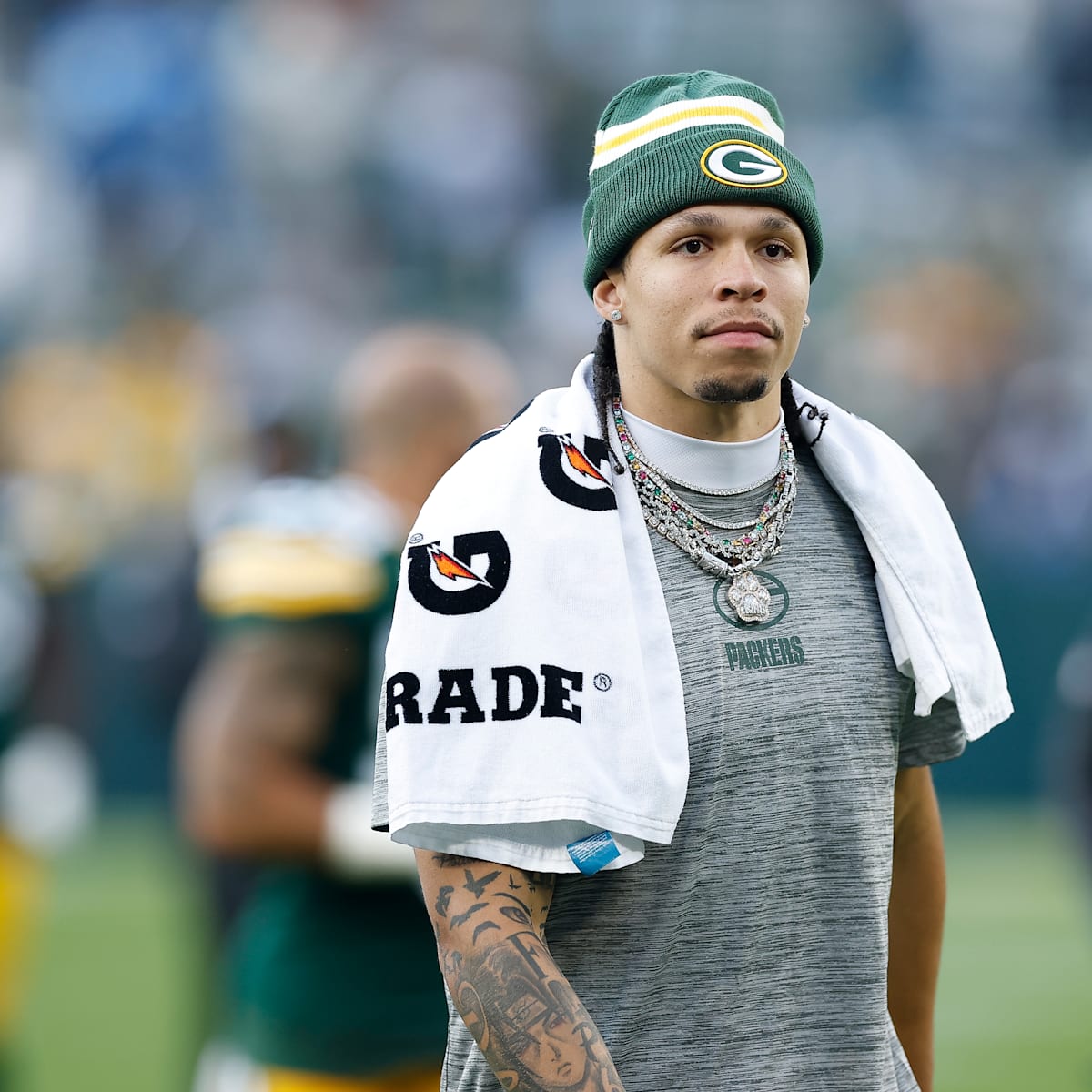 Image for Packers fans panic after seeing Steelers' torn-up turf before Christian Watson return