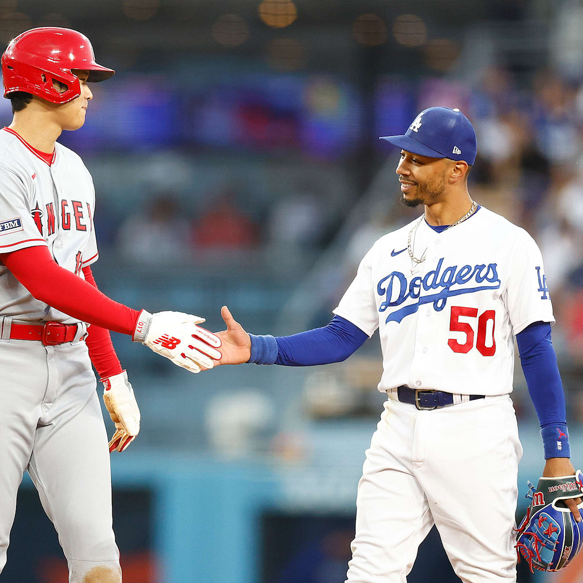 Half dodgers half angels jersey 2025