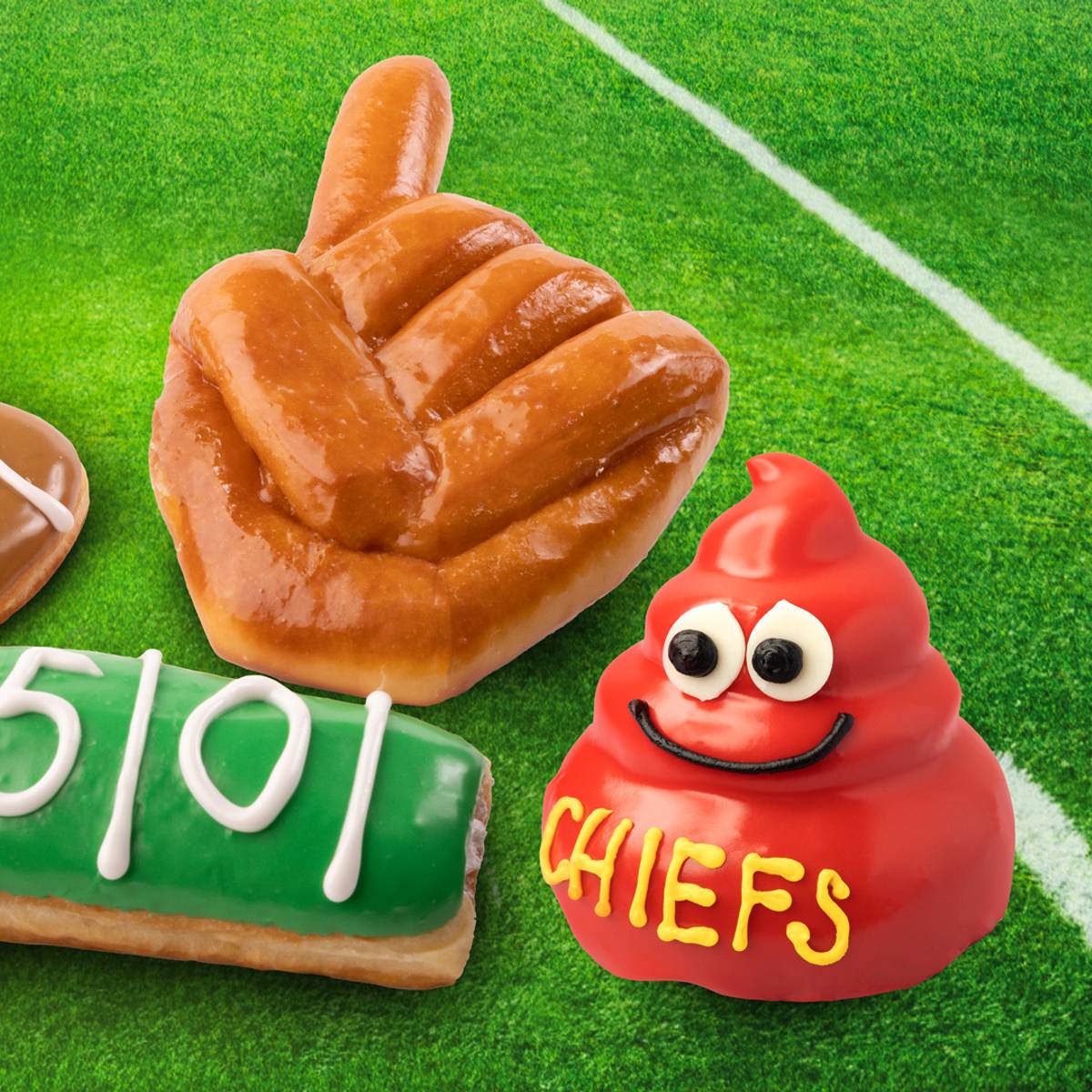 Would you eat these poop-shaped Super Bowl doughnuts from Pinkbox?