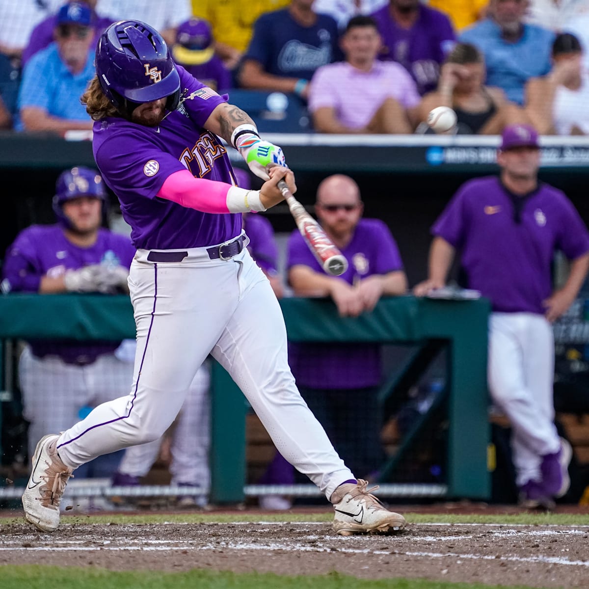 There is a controversy regarding the lack of purple LSU baseball jerseys