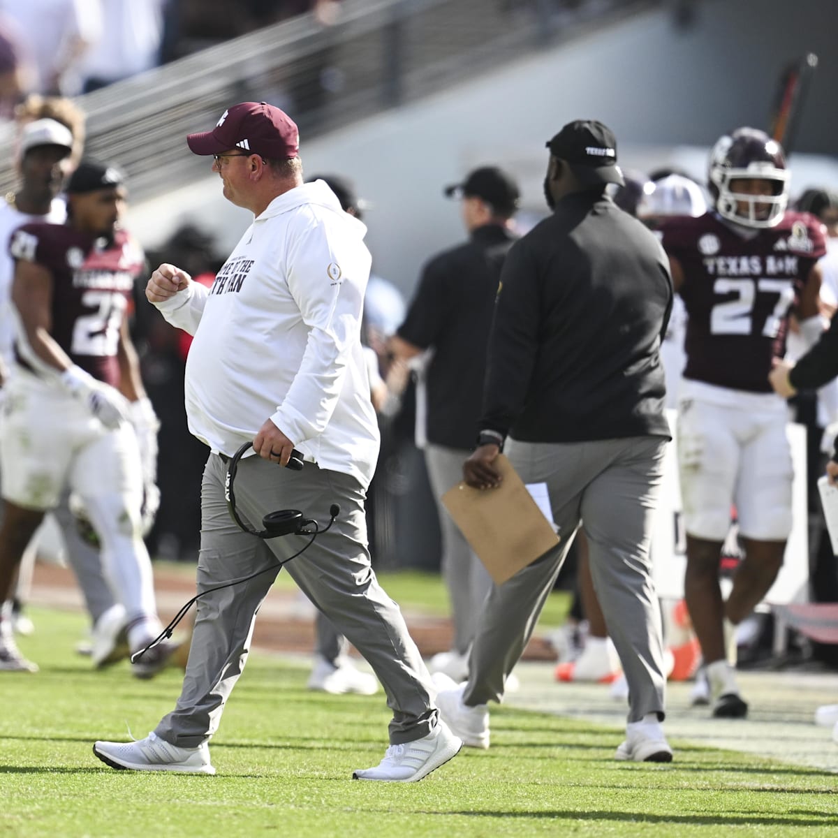 gigemgazette.com - Graham Harmon - Mike Elko has perfect plan to combat surprise Texas A&M defensive line portal entries