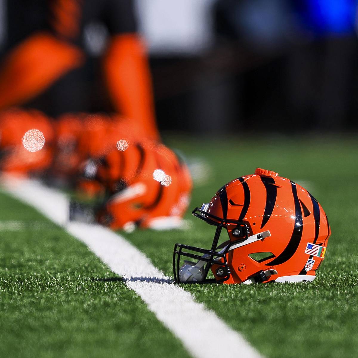 cincinnati reds football helmet Look: Cincinnati Reds Catcher Rocks Bengals-Themed Helmet