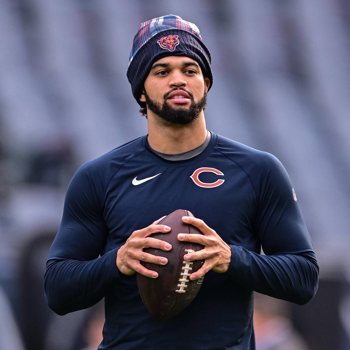 caleb williams green dress Chicago Bears' Named NFL's Most Stylish Player by GQ Women's Formal Satin Dress