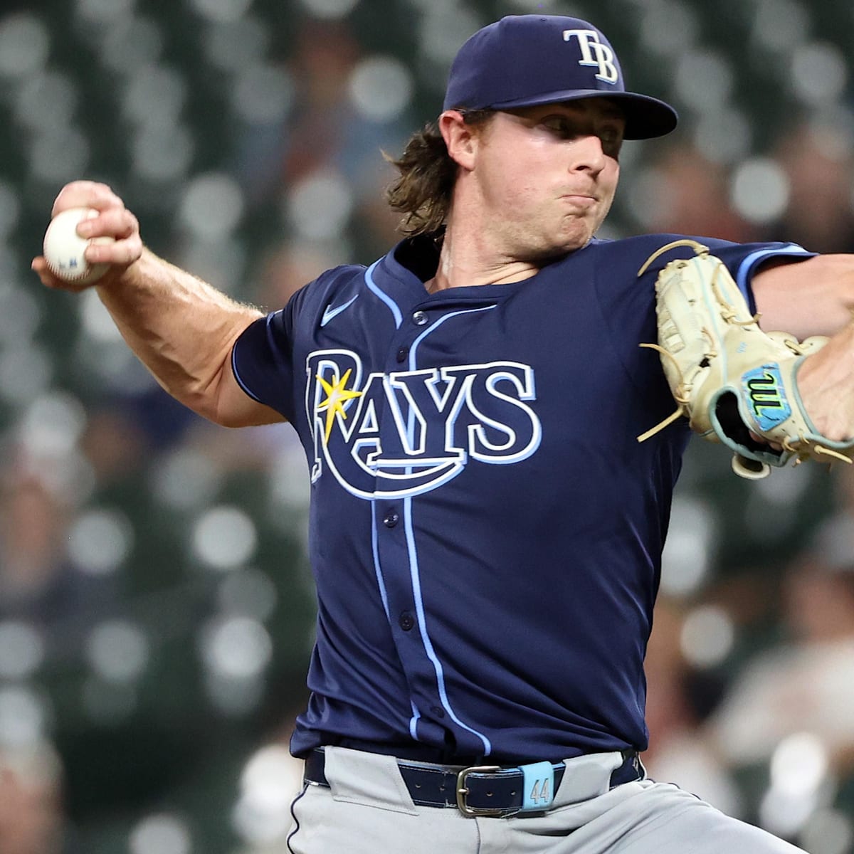 Young pitcher during Rays spring training