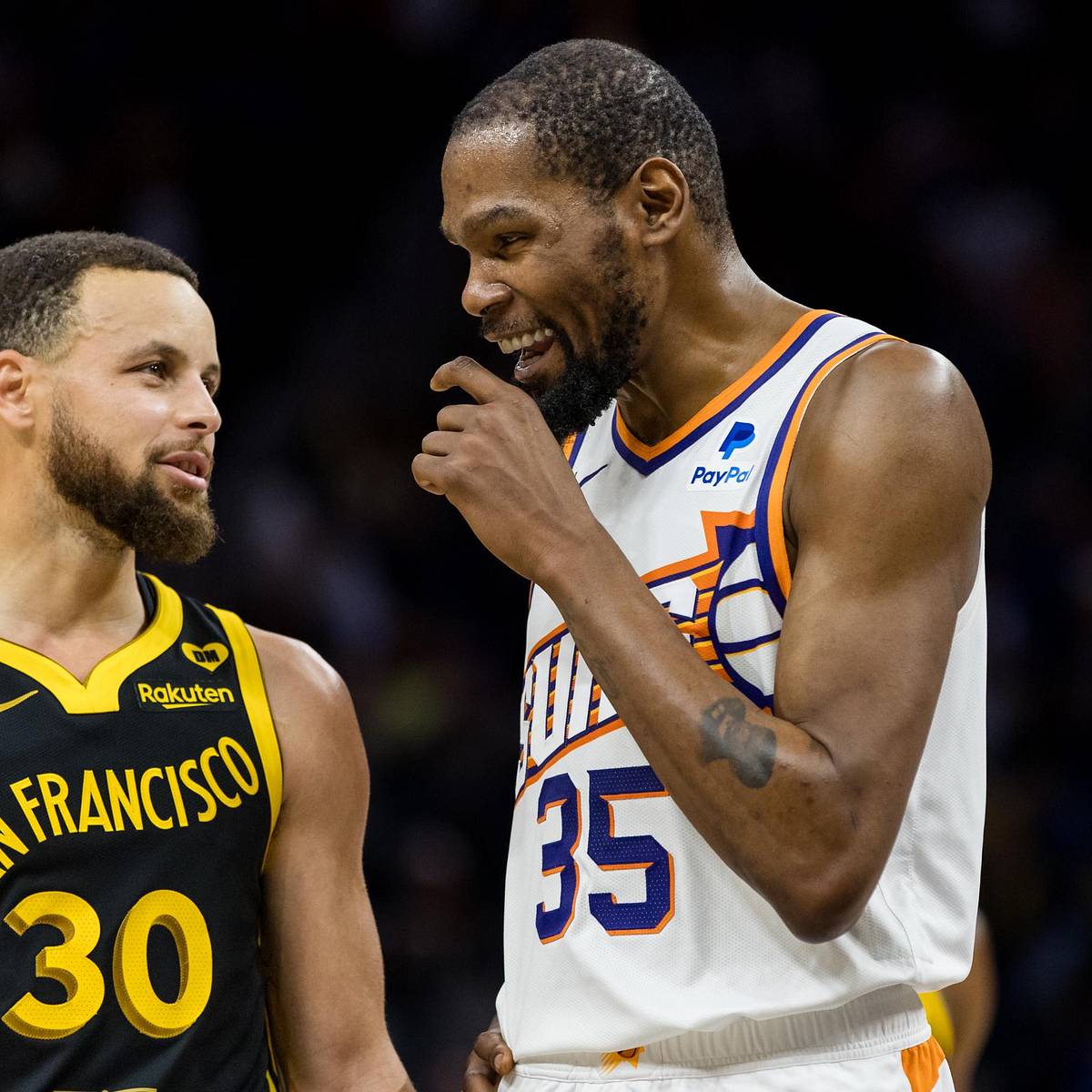 kd on steph curry