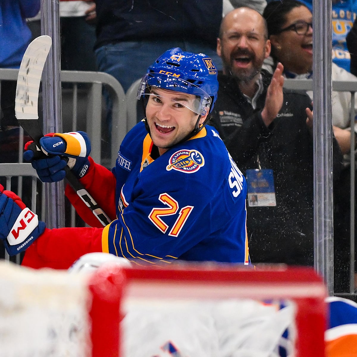NHL player in action during a St. Louis Blues game