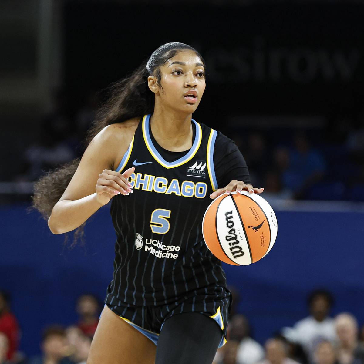 Angel Reese steps out in off-white sweater, blue dress combo (PHOTO) Angel Reese steps out in off-white sweater, blue dress combo (PHOTO)