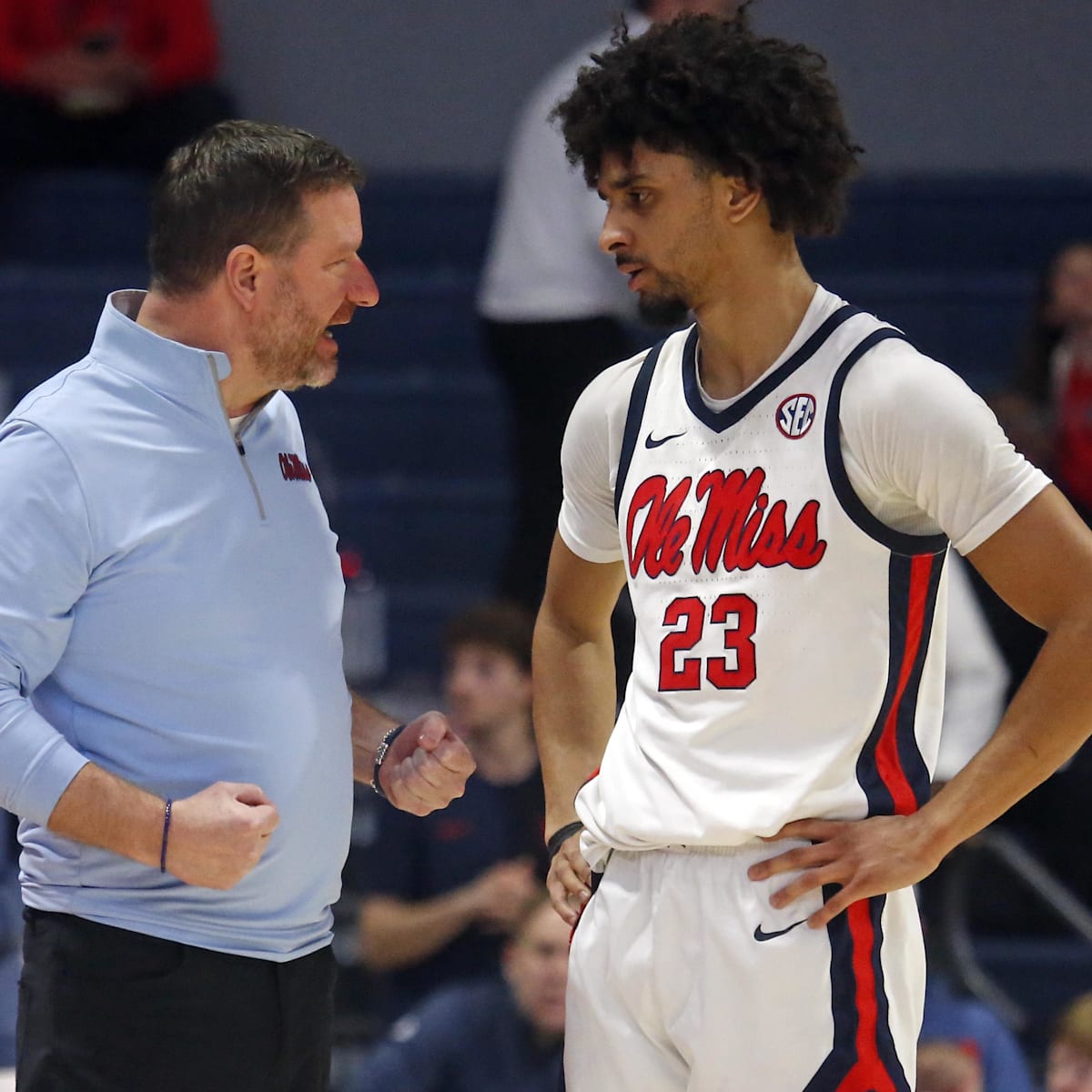 Ole Miss Rebels team huddle