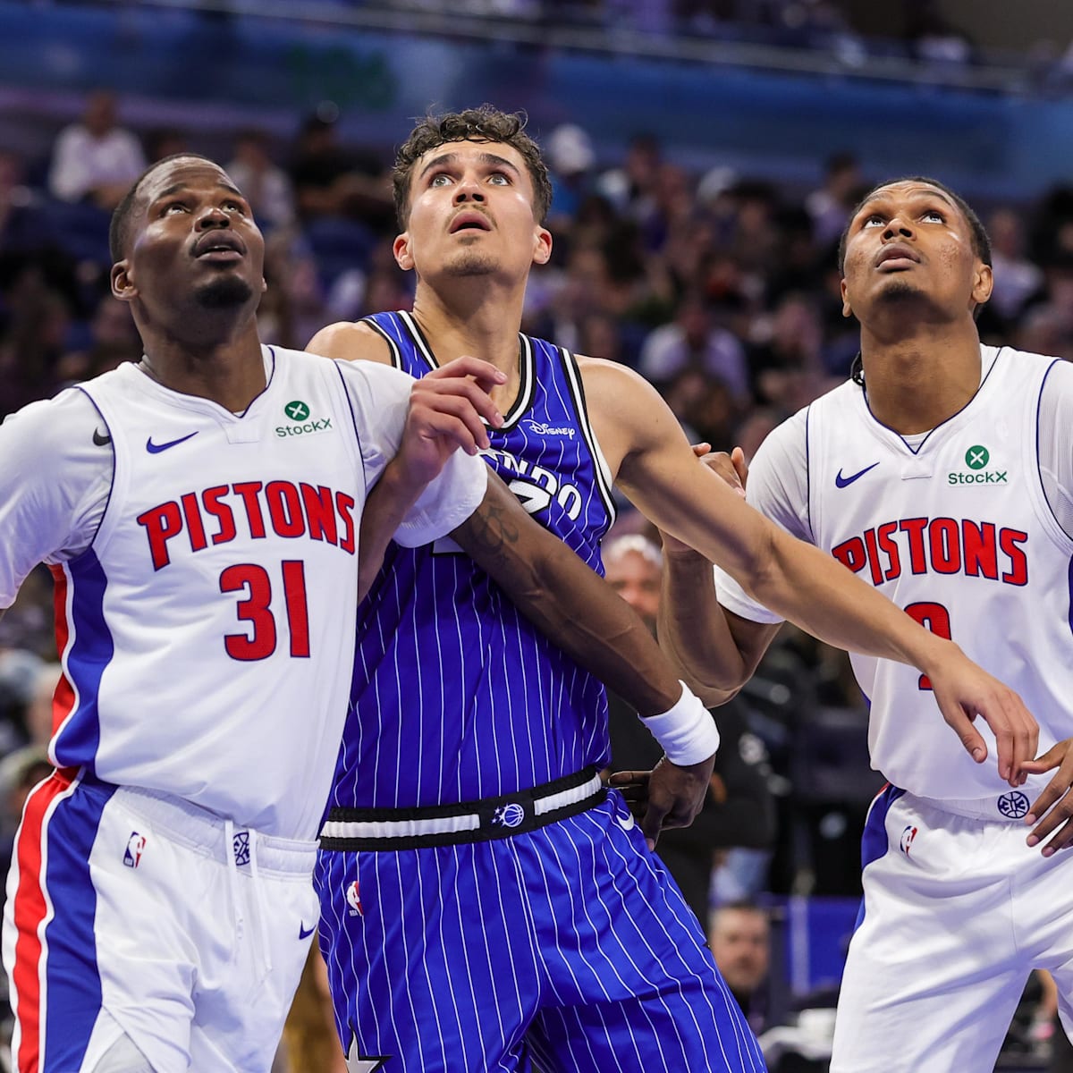 Orlando Magic players during warmups