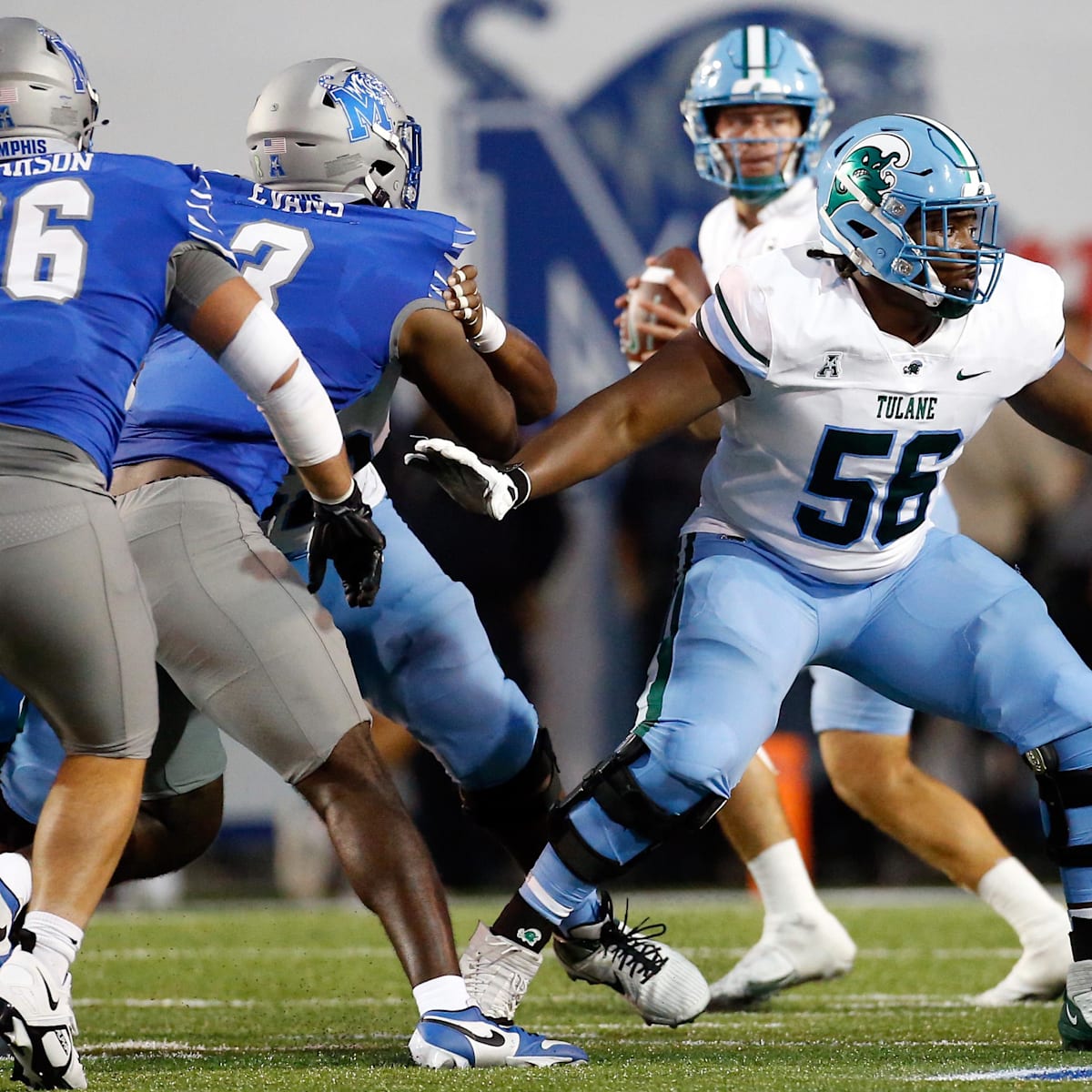 【Americana/アメリカーナ】Football T-sh Tulane Green Wave Football Star Earns Preseason All-America Selection