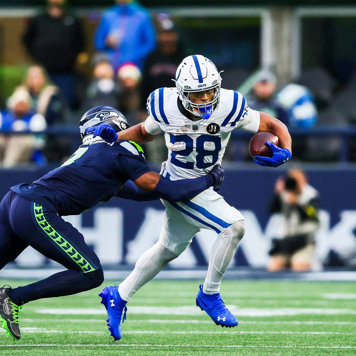 Reports say the Seahawks are considering a trade for Colts running back Jonathan Taylor.