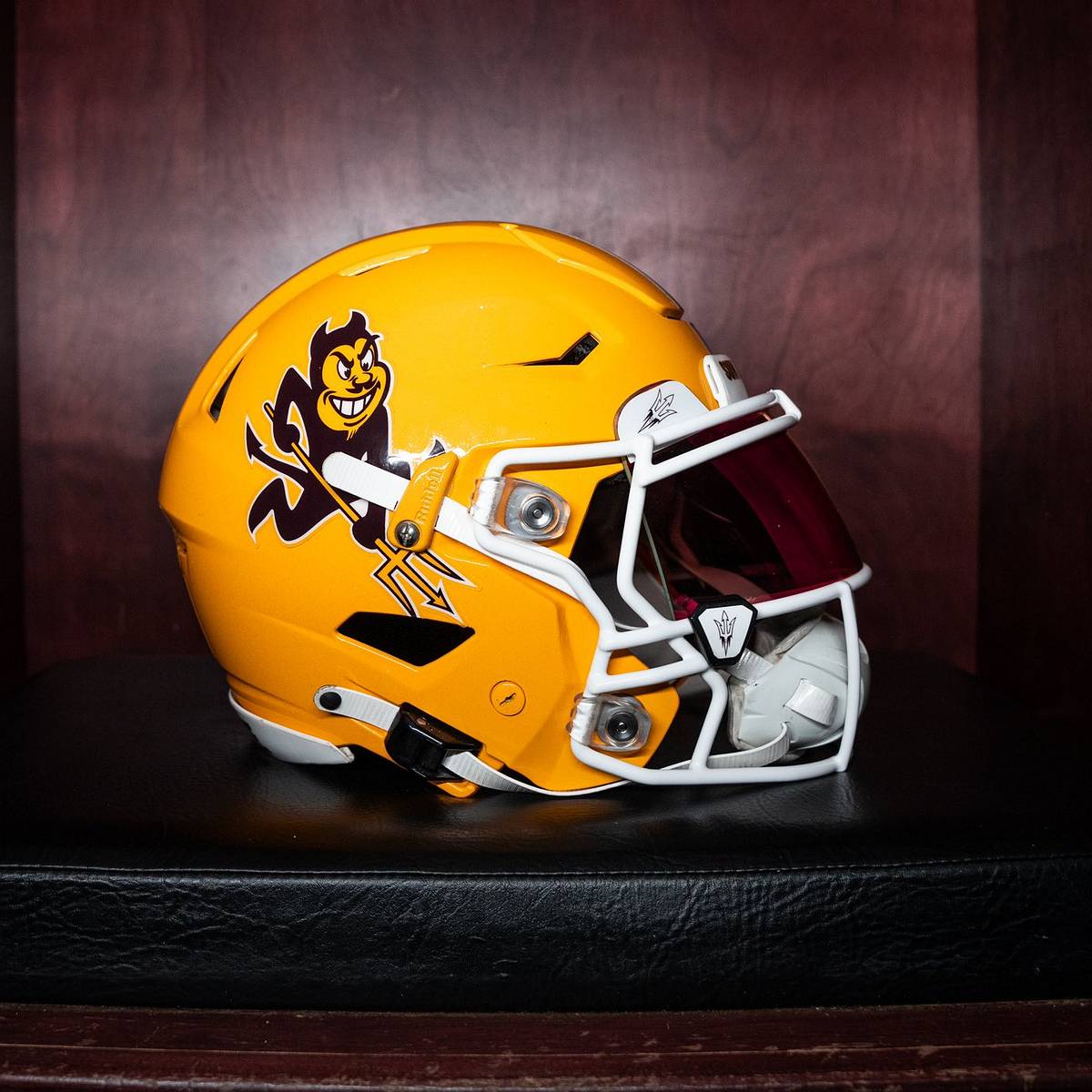 devil football helmet New Era 9Seventy Arizona State Sun Devils Stretch-Snapback Hat point chinstrap Dickinson College Wins National Helmet