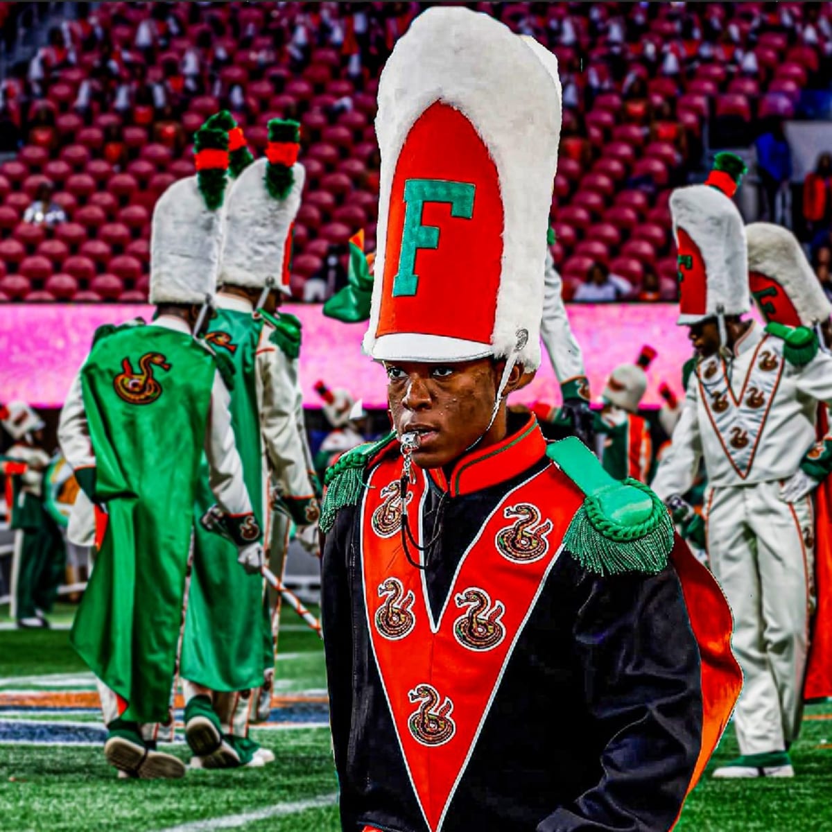 si.com - Kyle Mosley - Florida A&M's 'Head' Drum Major Makes Historic Appearance At The Oscars