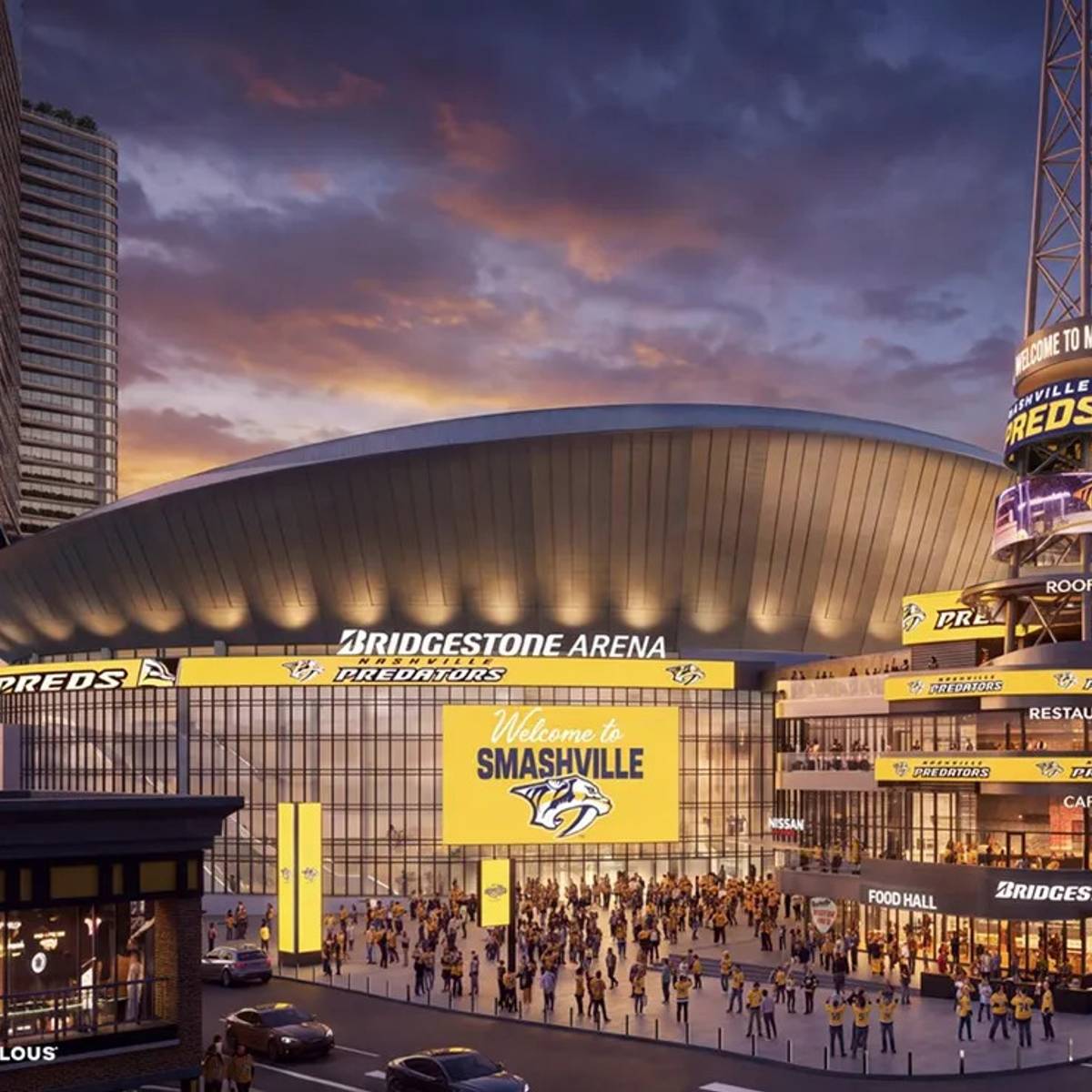 Nashville Predators Release Renderings of Upgrades to Bridgestone