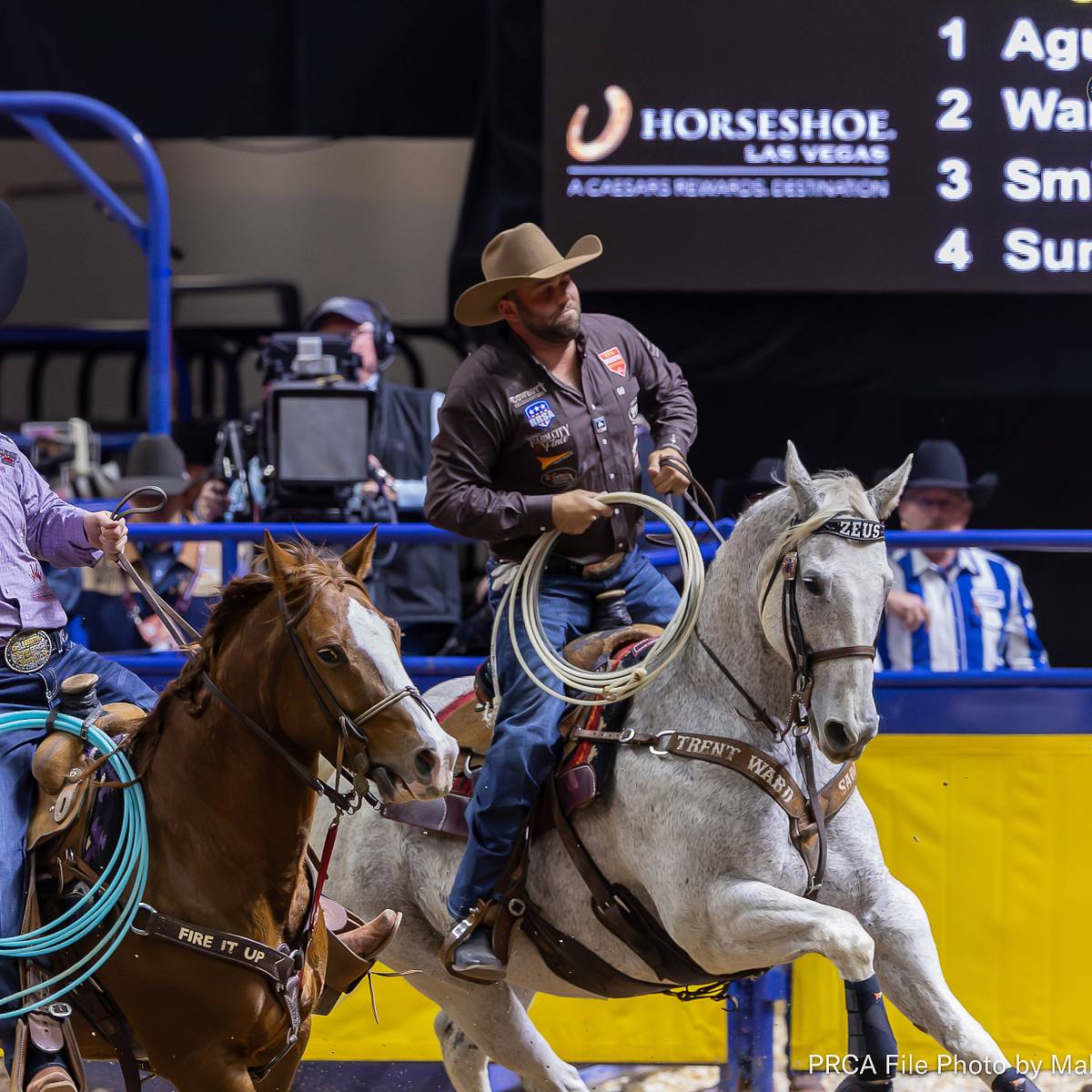 Image for Underdogs Take the Win Shaking Up Round 1 of 2025 NFR Team Roping