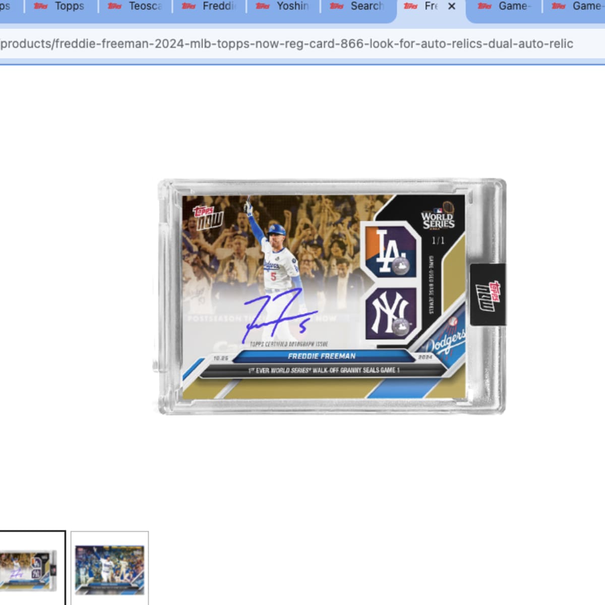 World Series Games Receive Topps' Relic and Autograph Cards from