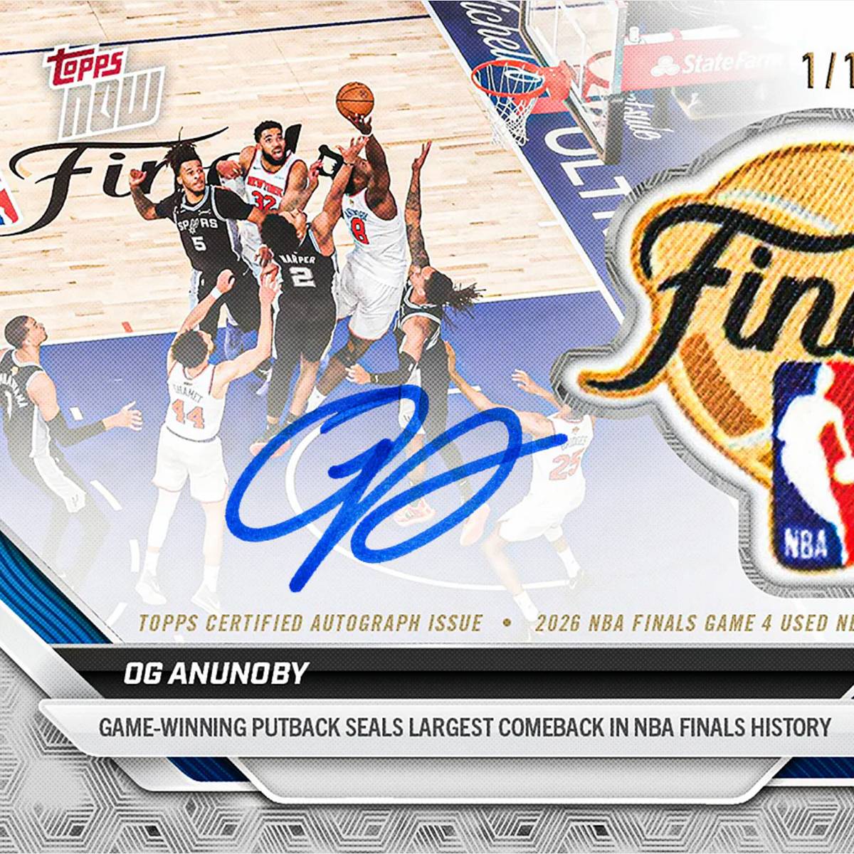 OG Anunoby's Topps NOW Card and 7 Other Cards of Iconic New York