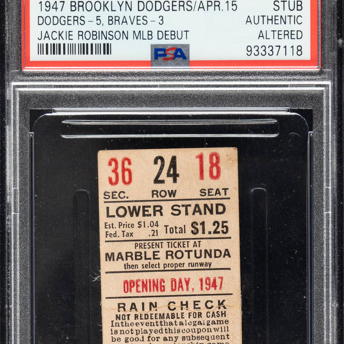 Jackie Robinson's priceless 