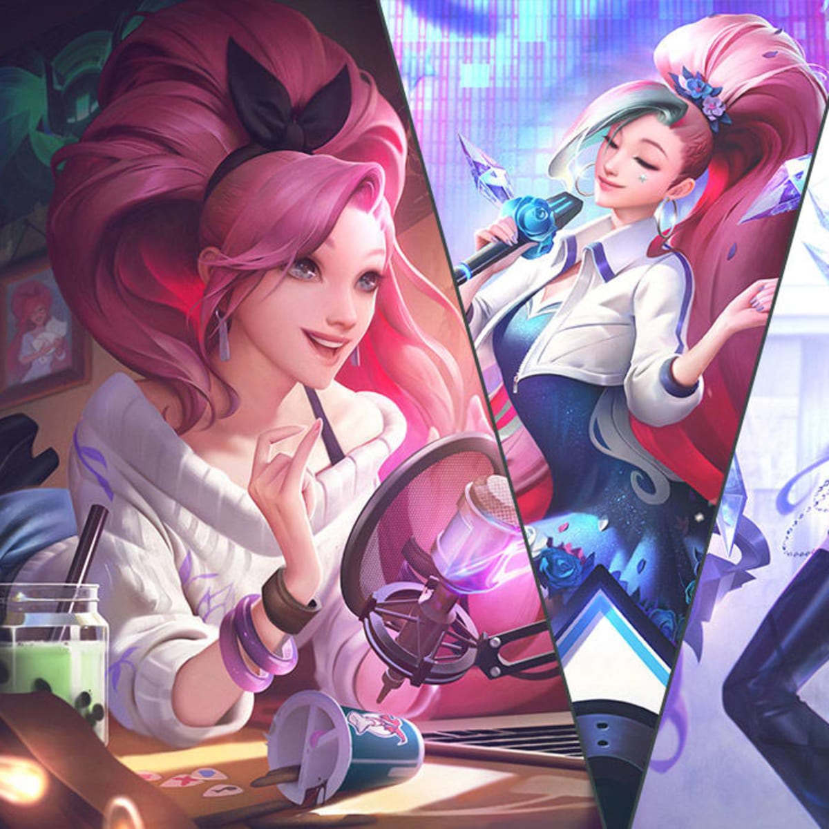 LoL League of Legends K/DA ALL OUT SERAPHINE Figure Riot