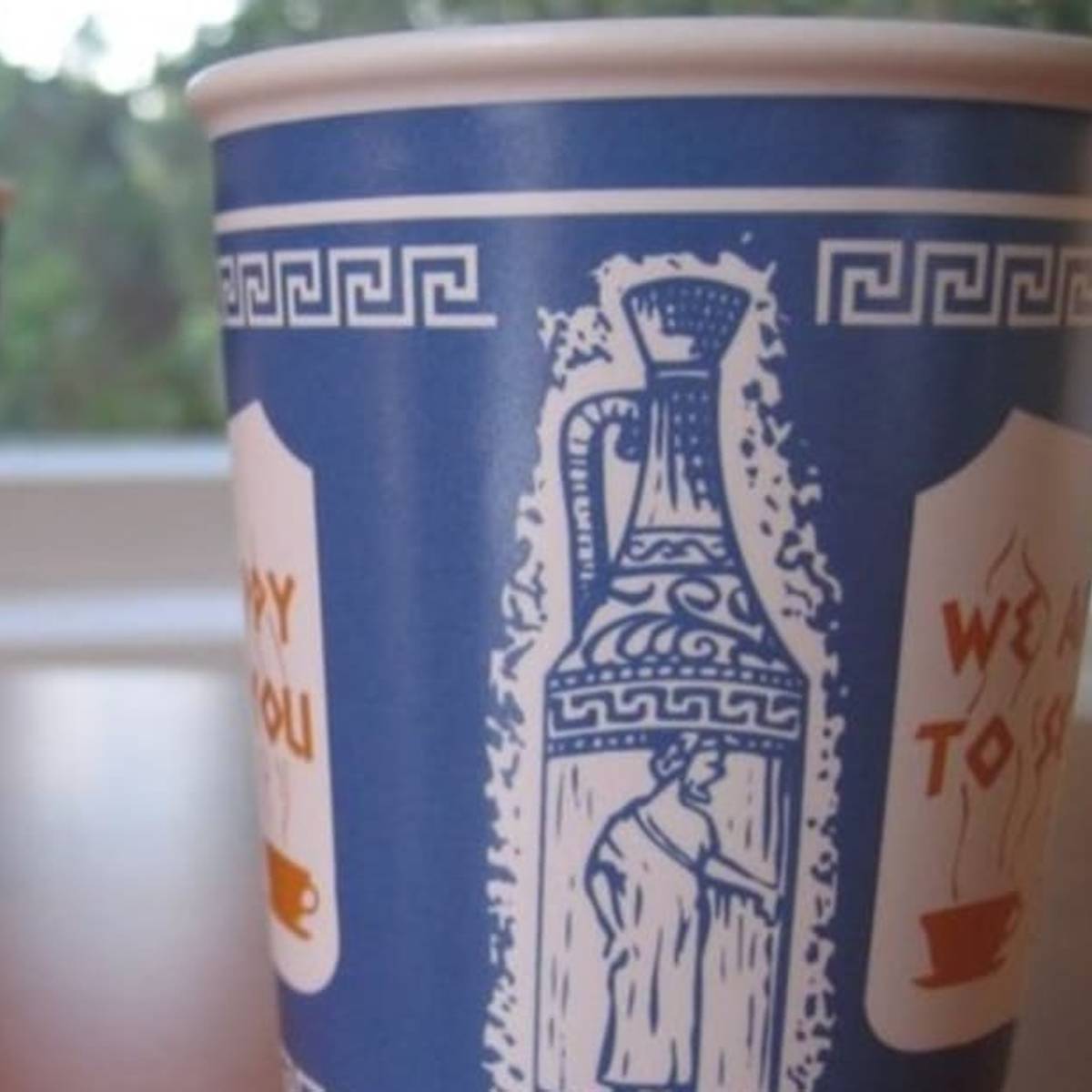 Where Did the Greek-Themed Coffee Cup Come From?