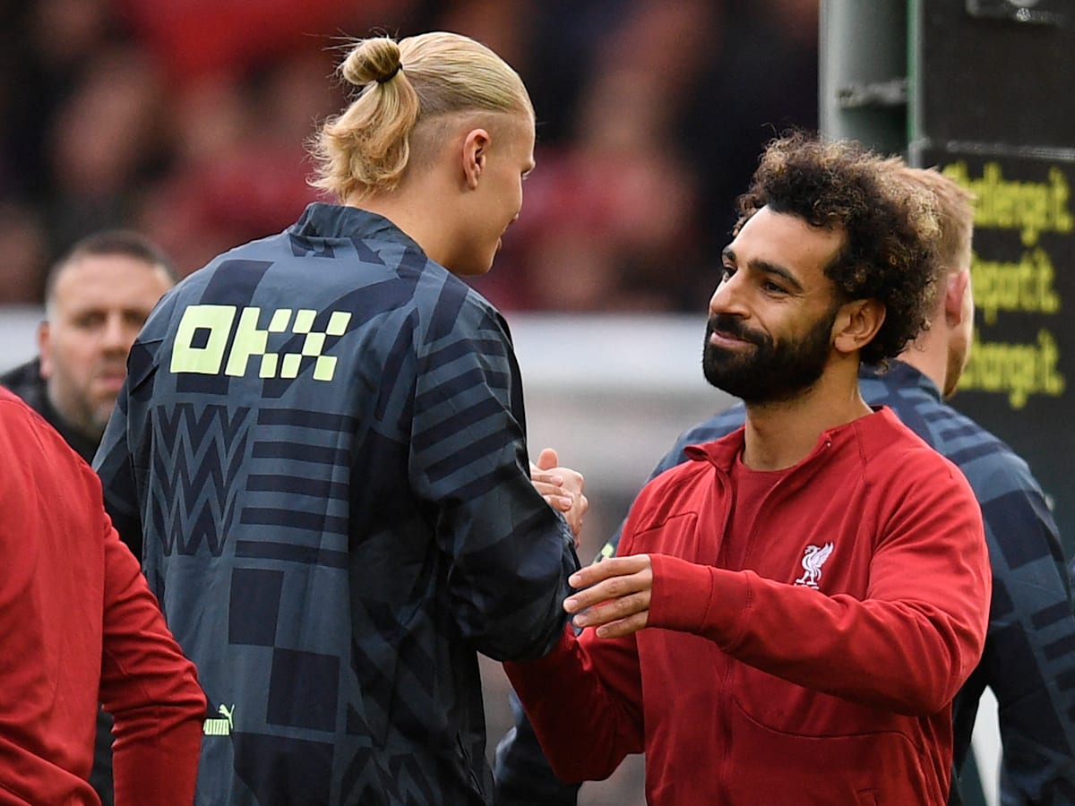 Salah and Haaland in action