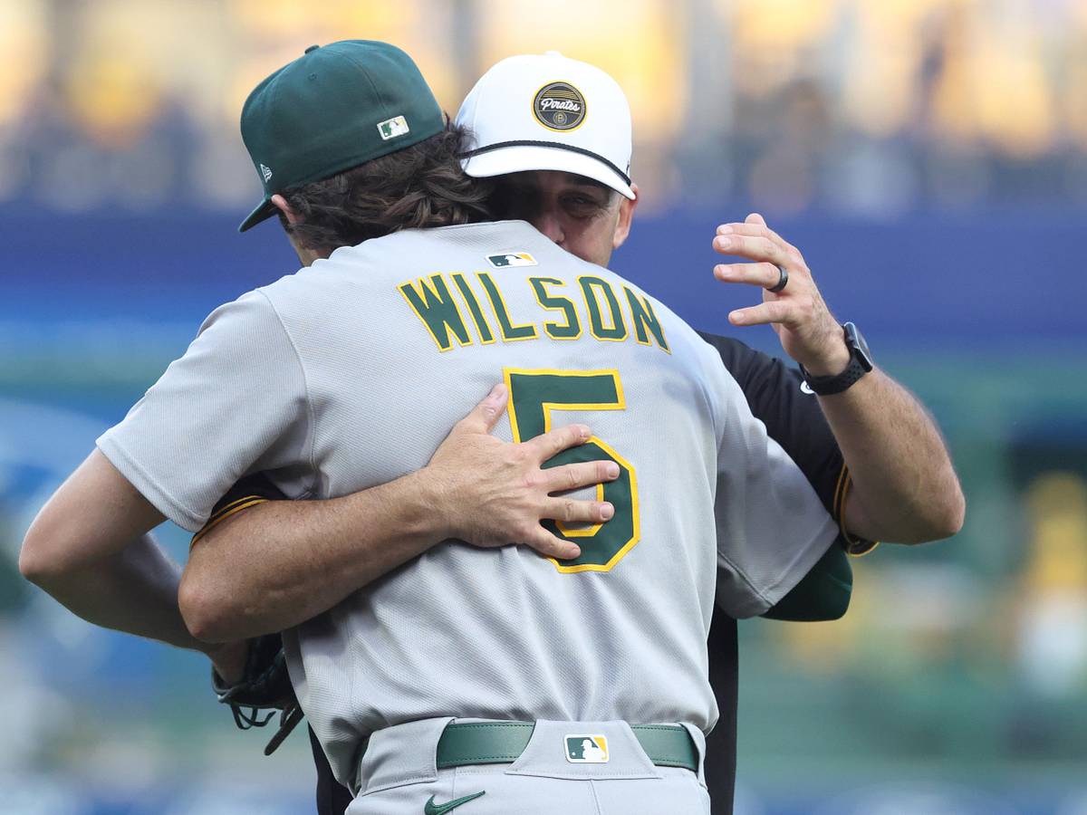 Jacob Wilson Shares Special Moment with Dad with A's in Pittsburgh