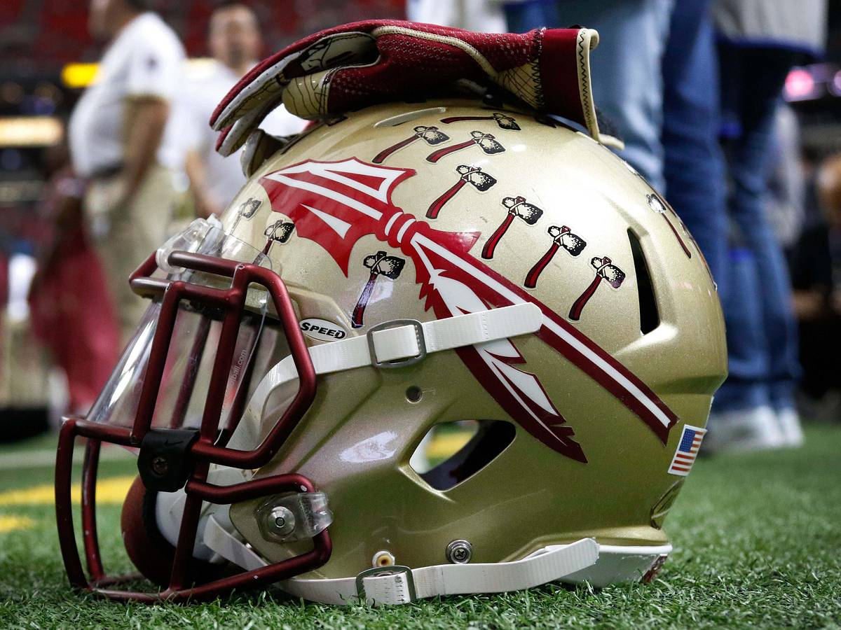 florida state football tomahawks helmet Seminoles Riddell SpeedFlex Healy Spear Football Helmet Decals
