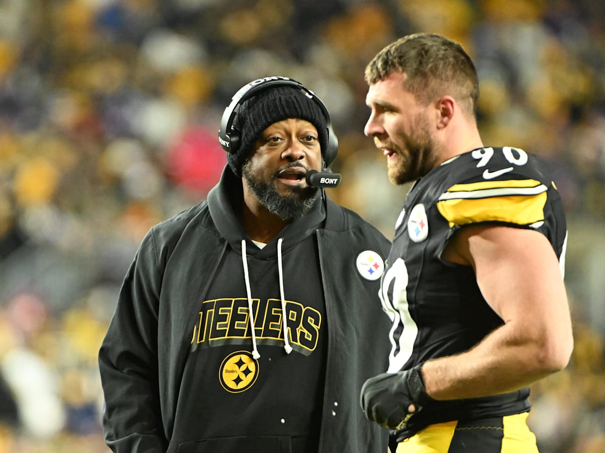 T.J. Watt Kept Repeating the Same Word While Tearing Up Over Mike Tomlin's  Exit