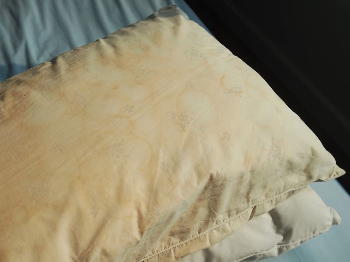 Sweat stains on pillows cheap