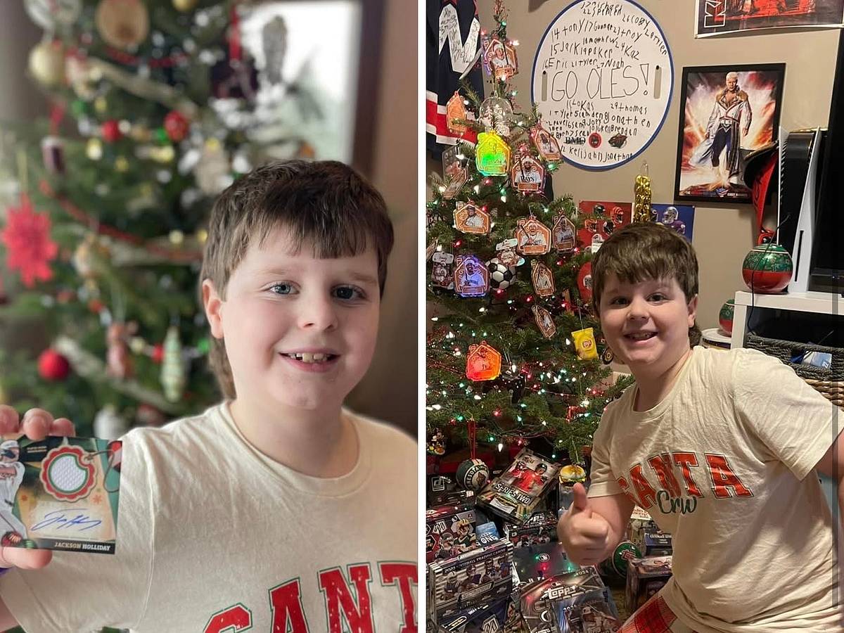 Jonny Javelin Christmas Card For Son - Boy And Festive Stocking - View #2