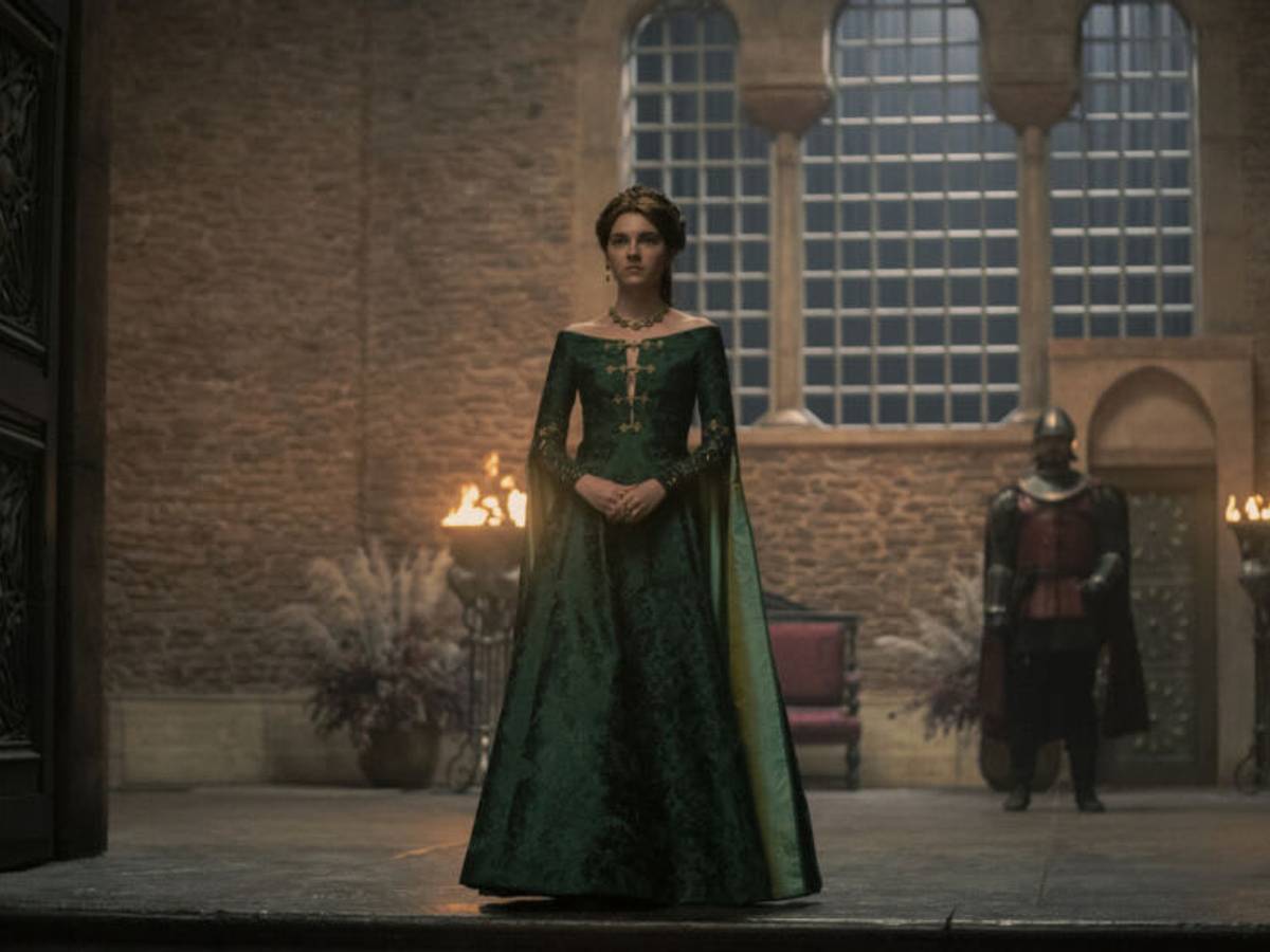 green emerald velvet dress Women's House of The Dragon Alicent Hightower Costume main image 1