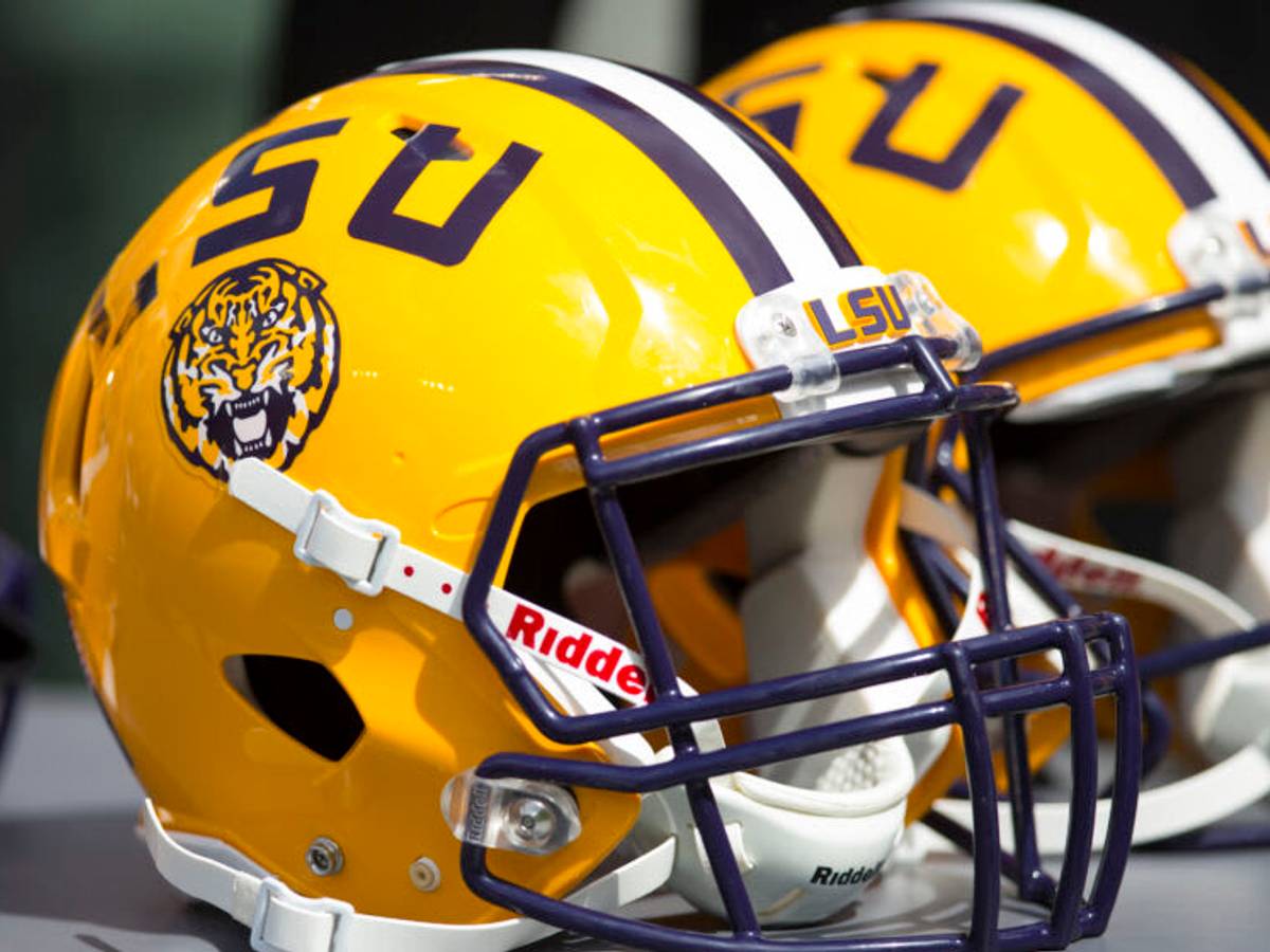 Artificial intelligence designs an awesome LSU football helmet LSU  helmet, personally built. Very cool office decor! main image 0