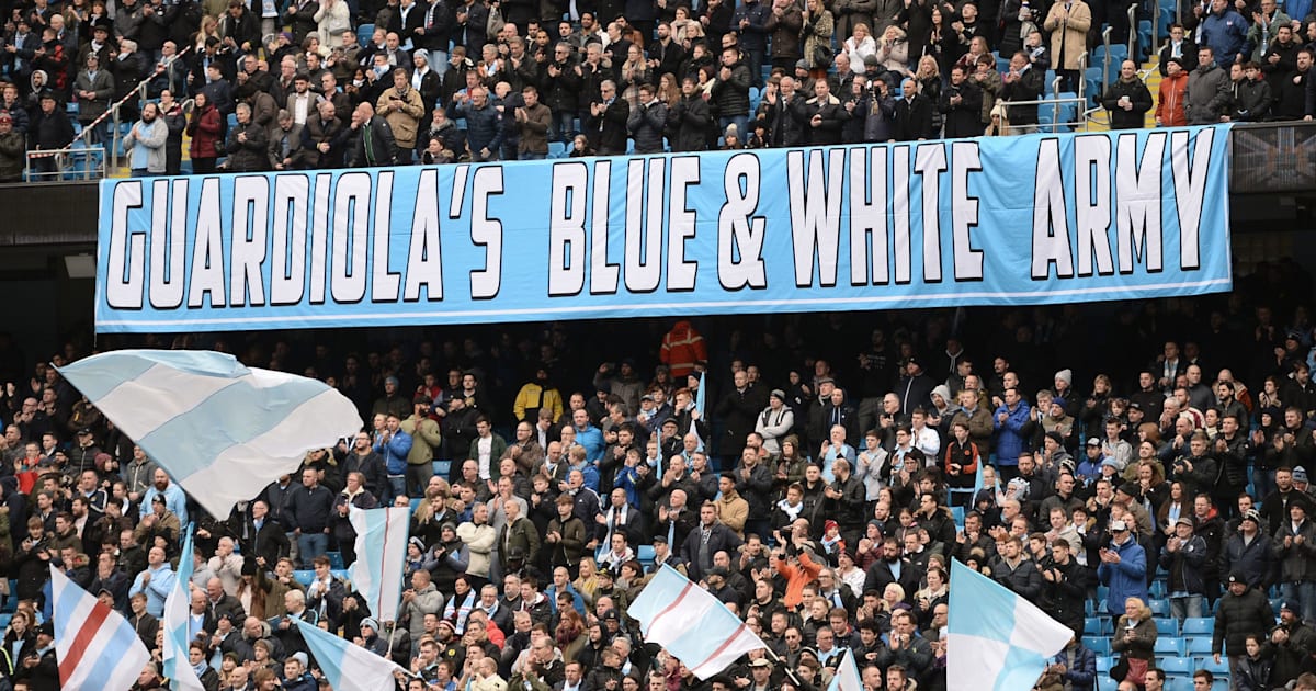 Video Copycats Man City Fans Accused Of Stealing Arch Rivals Chant After Victory Over Monaco 90min