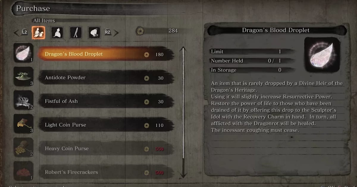 Dragon S Blood Droplet Sekiro Shadows Die Twice Wiki Fandom