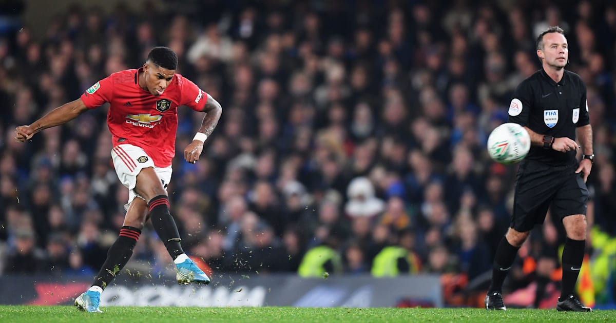 Twitter Reacts As Marcus Rashford Pearler Books Man Utd Quarter Final Carabao Cup Spot Football News