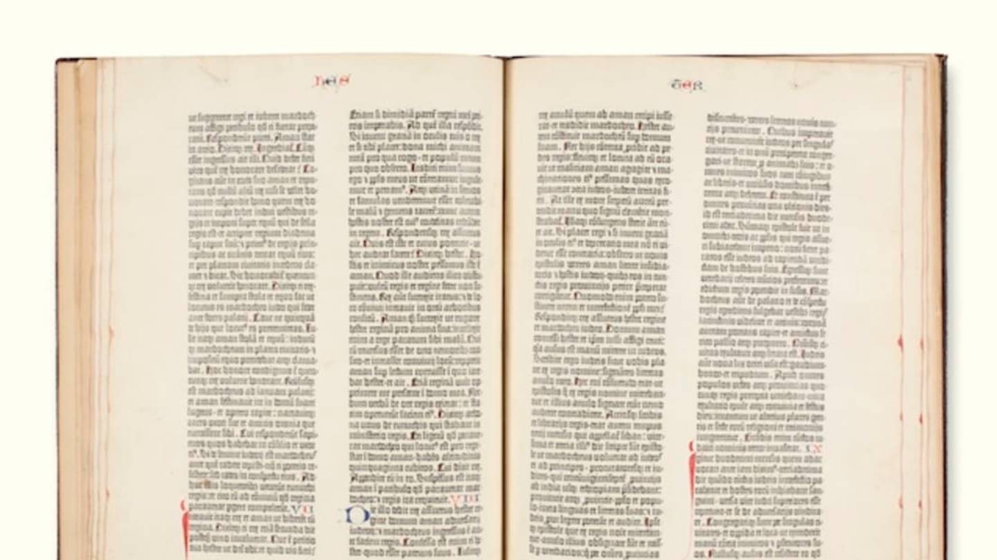 Gutenberg Bible Pages Up For Auction