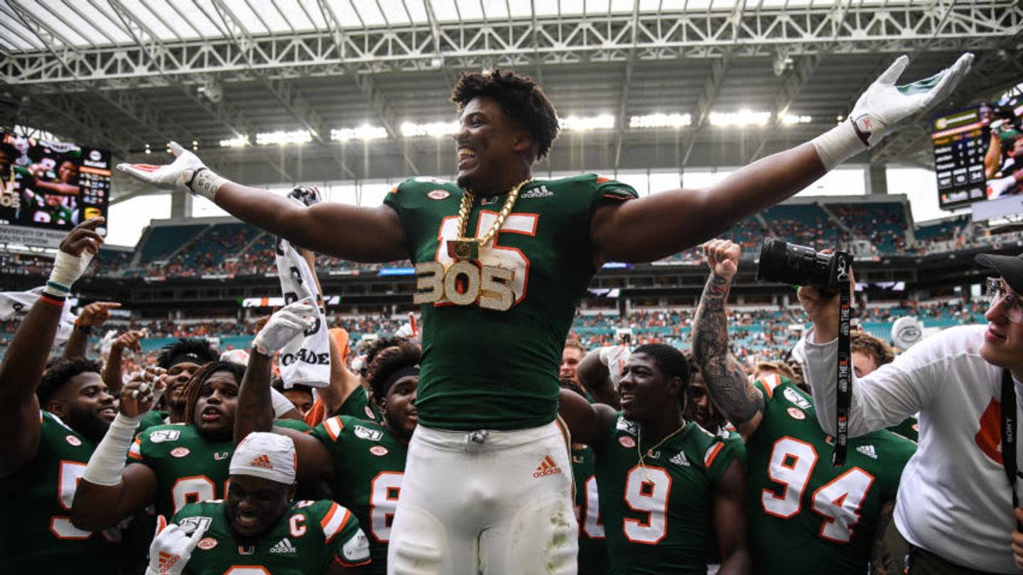 Miami football defensive end projected 2020 depth chart