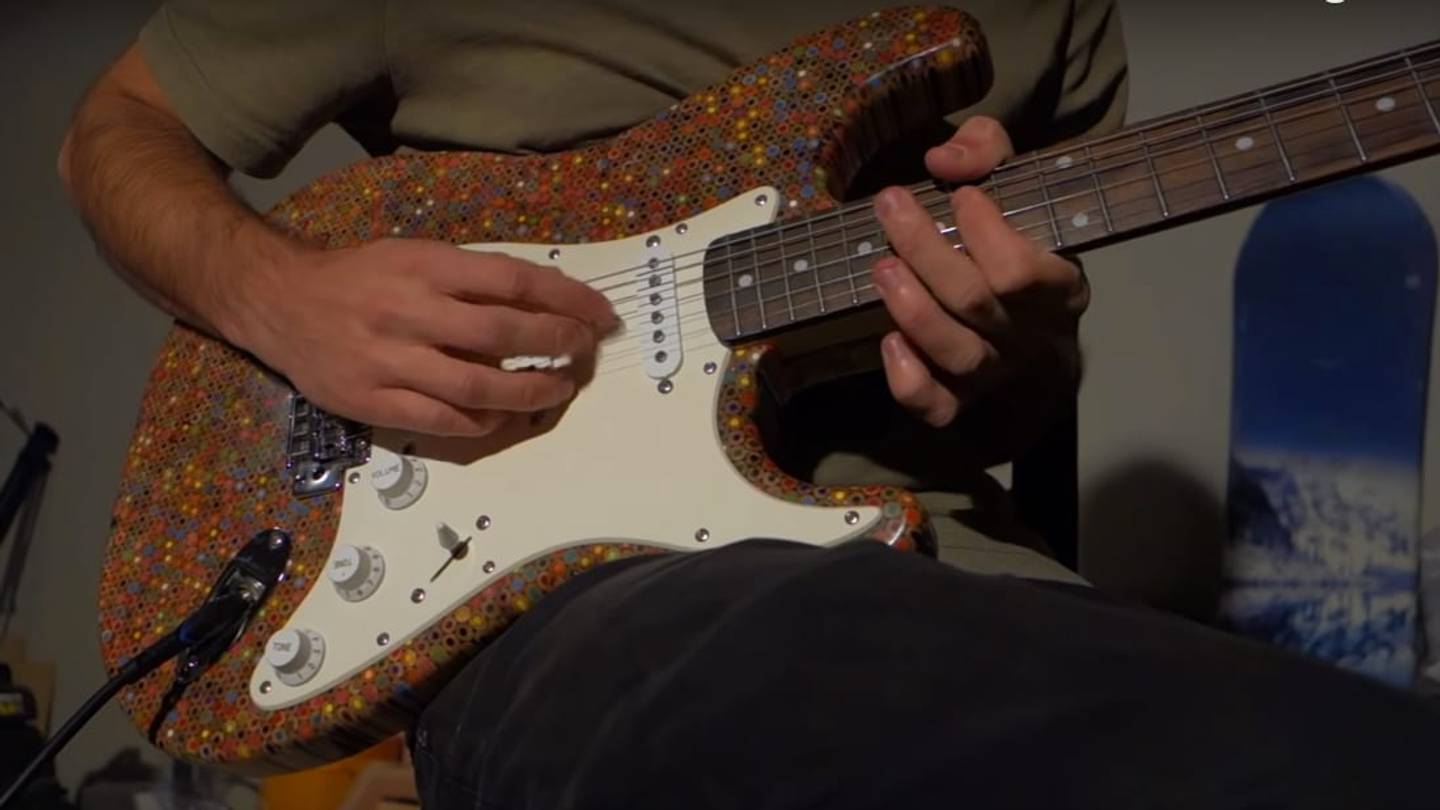 An Artist Used 1200 Colored Pencils to Build a Working Fender Stratocaster Guitar