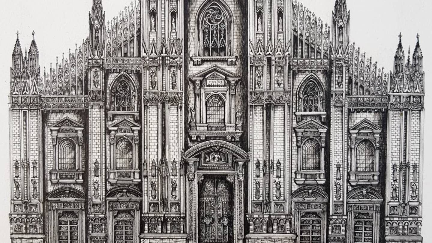 Artist Makes Incredibly Detailed Drawings of Famous Buildings Around the World