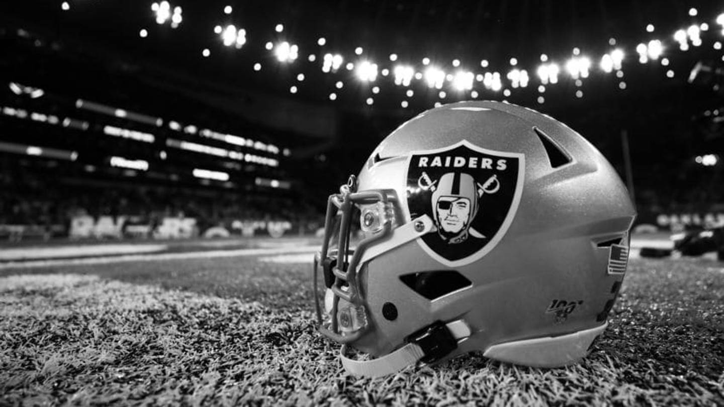 Ballon De Football Américain Wilson - Oakland Raiders - Vintage - Pleine Taille - Blanc/Argent/Noir