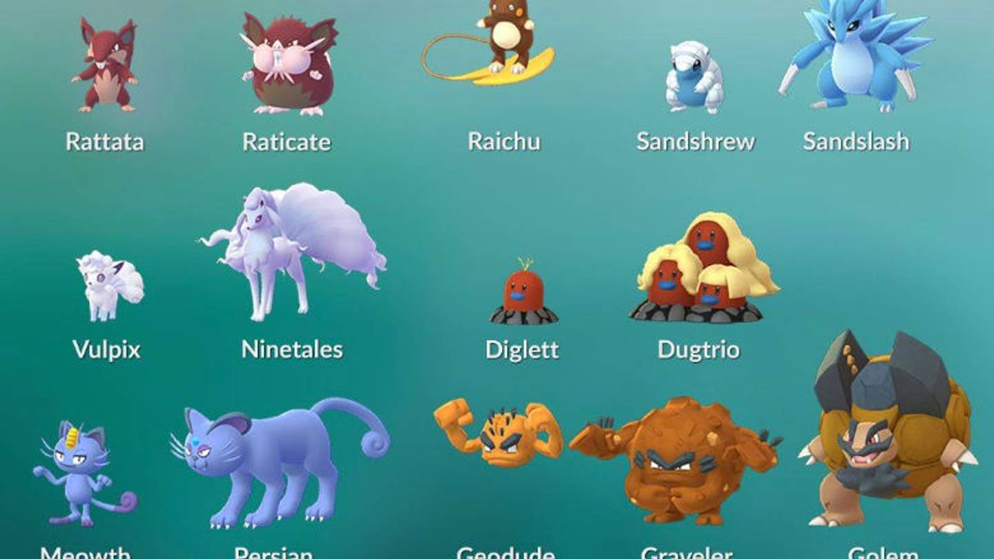 List Of Alolan Pokemon Alola Pokemon PHXXJH